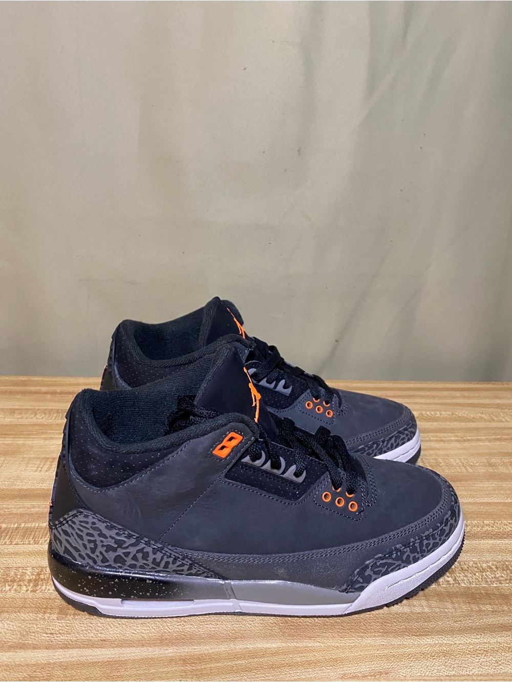 Jordan 3 Retro Fear Pack 2023 Night Stadium Total Orange /Nior size 6.5Y Shoes